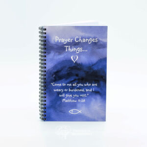 Prayer Changes Things Journal | Front Blue